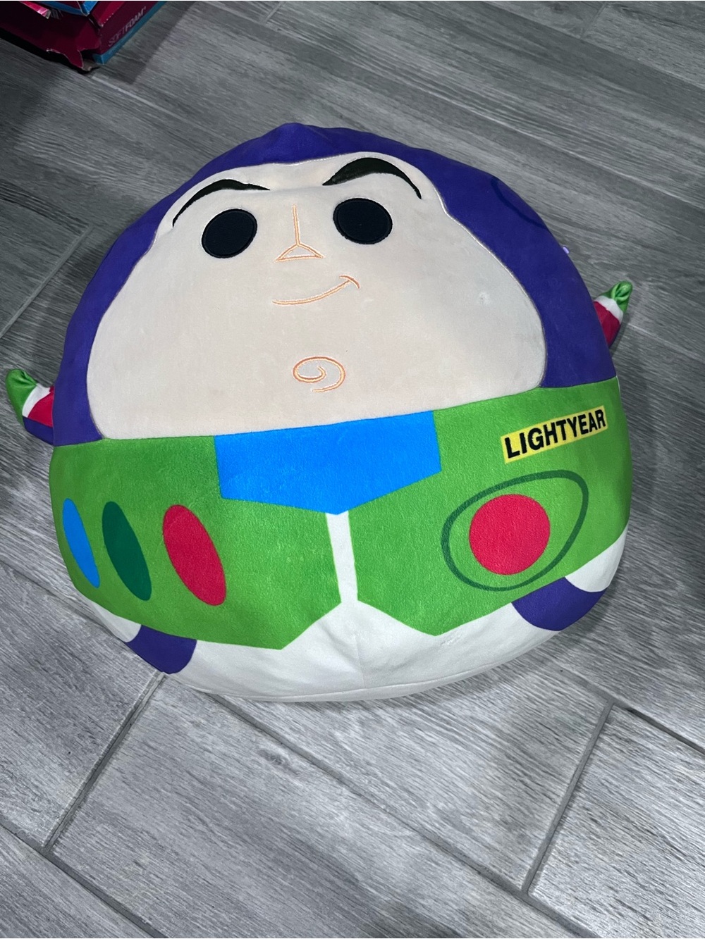 Disney Buzz Lightyear Round Plush - Purple, Green, White, Blue, Red